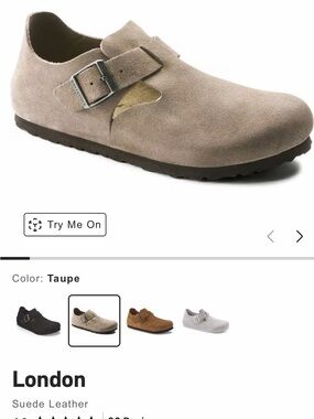 Birkenstock London Kids Suede Slip-On in Taupe